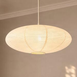 Lampada a sospensione Gerald Lindby, dimmerabile, Crema / Ambra, Soggiorno / Sala da pranzo, Carta / Lunolit / Lunopal, Scandinavo, Lampada a sospensione