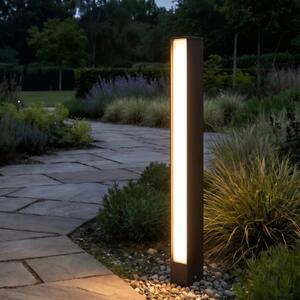 Lampione a LED Lucande Lirka, altezza 60 cm, color ruggine, IP65 Lirka, Marrone / Ruggine, Alluminio, Moderno