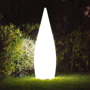 Lumisky Lampada da terrazza Classy bianca, E27, altezza 120 cm, plastica, Bianco / Opale, Plastica