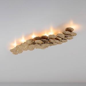 Paul Neuhaus Plafoniera soffitto Virella, dimmerabile, Bronzo / Ottone antico, Soggiorno / Sala da pranzo, Alluminio, Plafoniera