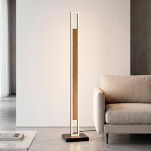Paul Neuhaus Lampada da terra Sveja, dimmerabile, Legno chiaro, Soggiorno / Sala da pranzo, Legno, Moderno, Lampada da terra