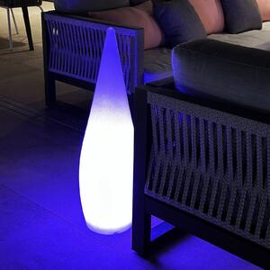 Lumisky Lampada da terrazza a LED e solare Classy bianca, altezza 80 cm, RGBW, Bianco / Opale, Plastica