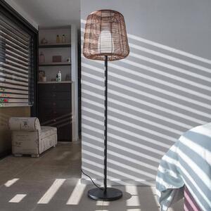 Lumisky Lampada da terra Boheme marrone/nera, 150 cm, acciaio/plastica, Nero, Metallo