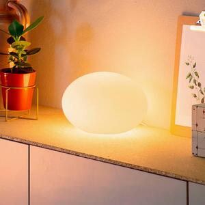 Philips Hue Lampada LED da tavolo Smart Home Flourish, bianca, RGBW, CCT dimmerabile, Bianco / Opale, Soggiorno / Sala da pranzo, Vetro, Moderno