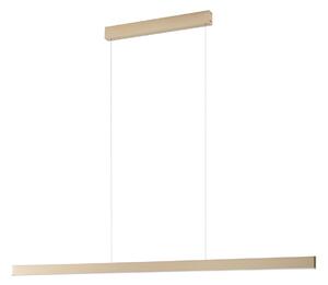 Lampada a sospensione Lucande, Mylosh, dimmerabile, Dorato / Ottone, Sala da pranzo, Alluminio, Moderno