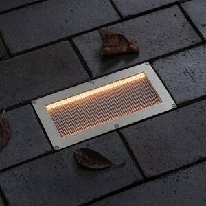 Paulmann Sorea, faretta da incasso a LED solare, in ferro, lunghezza 20 cm, Sorea, Alluminio / Grigio / Zincato, Acciaio Inox, Faretto da incasso da terra