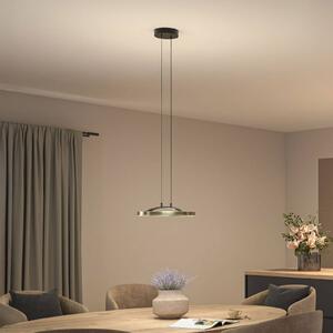 Paulmann Lampada LED a sospensione Melira, nero/oro, Ø 38 cm, metallo dimmerabile, Nero, Soggiorno / Sala da pranzo, Metallo, Moderno