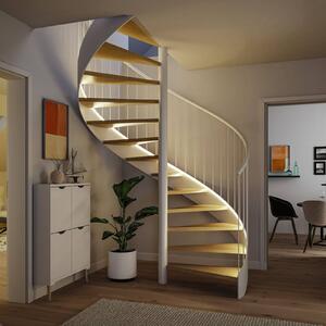 Paulmann Set sensore per striscia LED MaxLED Stair da 5 m, 3.000 K, Bianco / Opale, Corridoio, Plastica