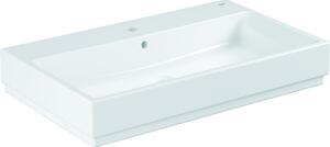 Grohe CUBE KERAMIK lavabo 1 foro per rubinetto, con sfioratore 80 cm, 800 x 490 mm PureGuard/bianco alpino