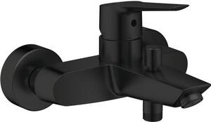 Rubinetteria per vasca da bagno, GROHE Start, miscelatore monocomando, nero opaco, montaggio a parete, deviatore automatico