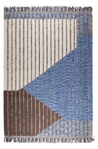 Tappeto blu/marrone in cotone 160x230 cm Hampton – Dutchbone