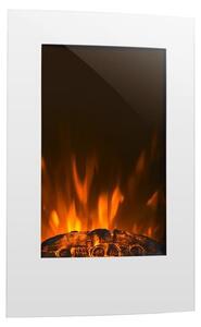 Camino elettrico con fiamme a LED, telecomando, 2000 W, bianco