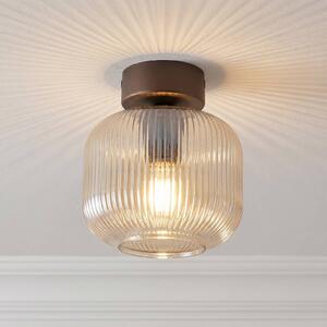 Plafoniera soffitto Salvia TK Lighting, dimmerabile, Marrone / Ruggine, Soggiorno / Sala da pranzo, Vetro, Plafoniera