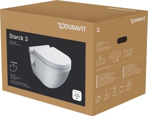 Duravit Starck 3 SET WC suspendu avec abattant à descente progressive, blanc, 42000900A1, 42000900A1