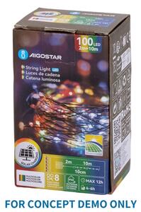 Aigostar - Catena luminosa natalizia LED per esterni 300xLED/8 funzioni 4m IP44 multicolore
