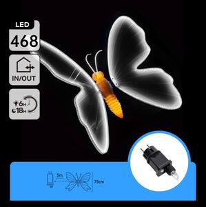 Aigostar - LED decorazione natalizia da esterno 504xLED IP44 bianco freddo farfalla