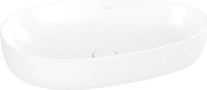 V&B Lavabo da appoggio ANTAO 65x40 cm, asimmetrico, senza sfioratore, bianco C-plus