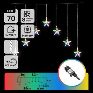 Aigostar - LED Catena luminosa natalizia da esterno 70xLED/8 funzioni 4,2x1m IP44 multicolore