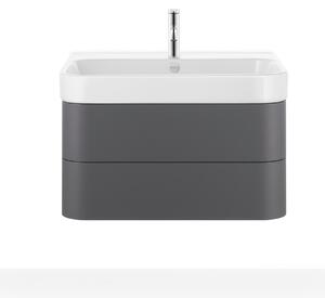 Duravit lavabo pour meuble Happy D.2 80cm avec trop-plein, avec plage pour robinetterie, 1 trou pour robinetterie, 2318800000, 2318800000