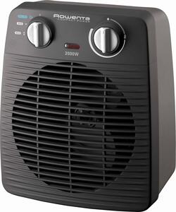 Rowenta Termoventilatore Stufa elettrica Caldobagno Potenza 2000 Watt colore Nero - SO2210 Compact Power
