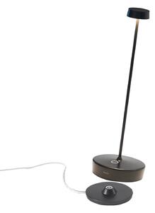 Zafferano Swap lampada da tavolo accu, IP65 nero