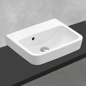 Villeroy & Boch O.novo - Lavabo da appoggio, 450x370 mm, con sfioratore, senza foro per miscelatore, bianco alpino 43444J01