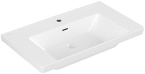 Subway 3.0, lavabo pour armoire de Villeroy & Boch, 1 trou pour robinet, avec trop-plein, non rectifié, 800x470mm, 4A7080RW, 4A7080RW