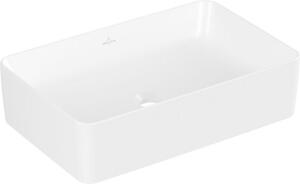 Villeroy & Boch Collaro lavabo à poser, rectangulaire, sans trou pour robinetterie, sans trop-plein, 560x360mm, 4A2056RW, 4A2056RW
