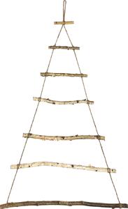 Oblique unico albero di Natale in legno Albero di Natale Decorazione da parete appeso Decorazione per il calendario dell'Avvento fai da te Natale Avvento
