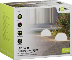 Set di 2 luci da esterno solari a LED, modello "Pietra", 24 cm, taglia M, RGBW