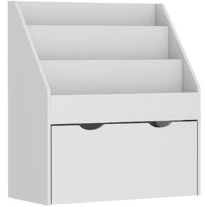 AIYAPLAY Libreria per bambini con 3 ripiani e cassetto, 62,5x30x70 cm, grigio | Aosom Italy