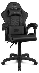 Sedia da gaming, rivestita in ecopelle, regolabile in altezza, colore nero