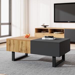 Tavolino Fortuna Lai con contenitore - Supporto in legno e metallo di alta qualità per la vostra casa - per la zona giorno e l'ufficio, facile da installare, 155 x 55 x 22 cm