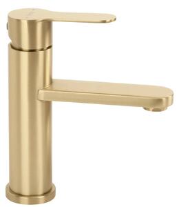 Rubinetto Del Lavabo Rea Arcos Basso Oro Spazzolato
