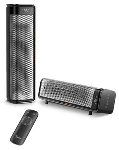 Stufa ventilata da 2000 W, con elemento riscaldante in Vetroceramica PTC, 2-in-1, oscillazione a 65°, colore argento