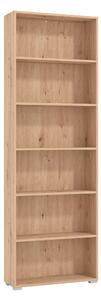 MADDIE - libreria sei ripiani moderno minimal in legno cm 70 x 24,5 x 211,5 h