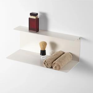 Mensola in metallo da Muro Forty Minimal Dimensioni 40x16,3x h 15,5 cm Portata massima 17.8 kg in acciaio verniciato Grigio Perla RAL 9002