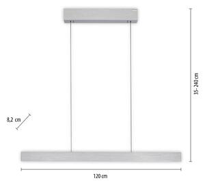 PURE E-Motion LED sospensione a barra CCT, argento