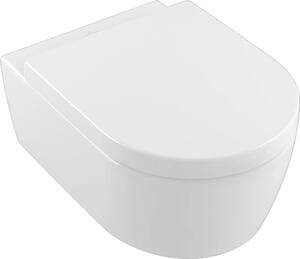Villeroy & Boch Avento Combi-Pack, WC suspendu à à fond creux avec siège de WC, DirectFlush, suspendu, sortie horizontale, 370x530x315mm, 5656HRR1, 5656HRR1