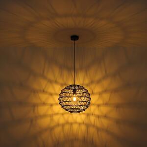 Globo Lampada a sospensione Senni, marrone, Ø 59 cm