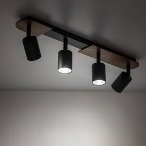 TK Lighting Faretto da soffitto Cover Wood, noce, 4 luci
