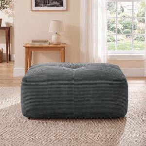 Pouf Hamlet, colore grigio, elemento modulare per divano, imbottitura in schiuma 32D, consegna senza necessità di montaggio, base antiscivolo, dimensioni 92,5 x 75 x 40 cm