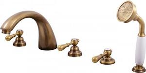 Miscelatore per vasca 5 fori retro ROMANTIC in cromo, ottone o oro RAV SLEZAK