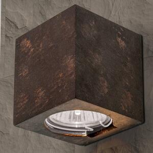 ORION Applique Cube di ceramica 7,5cm marrone ruggine