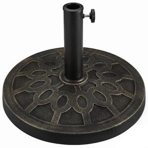 Outsunny Base per Ombrellone Rotondo per Pali da Ø38 e Ø48 mm, in Resina e Acciaio, Ø45 cm, Bronzo