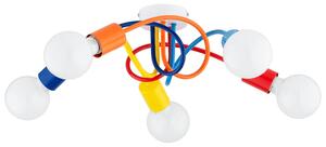 Lampada da soffitto FARTA multicolore 5xE27x15W in metallo, dimensioni: 17x55x55 cm, IP20, Alfa