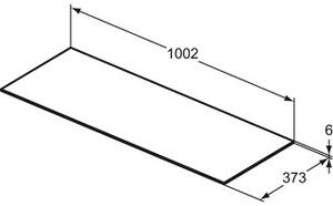 Consolle Ideal Standard Conca in Vetroceramica, dimensioni 100 x 37,3 cm
