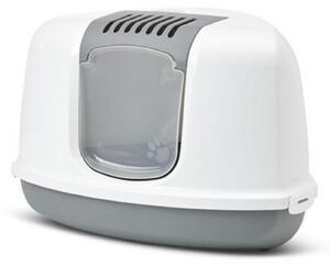 Lettiera per gatti NESTOR CORNER grigio / bianco 58,5 x 45,5 x 40 cm