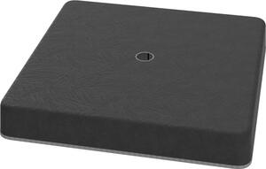 Fortuna Lai Base per ombrellone, impermeabile, riempibile con sabbia, plastica, 89L x 89B x 10,5H cm, nero