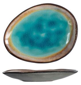 Set 6 piattini Teide in stoneware colore azzurro cm 15